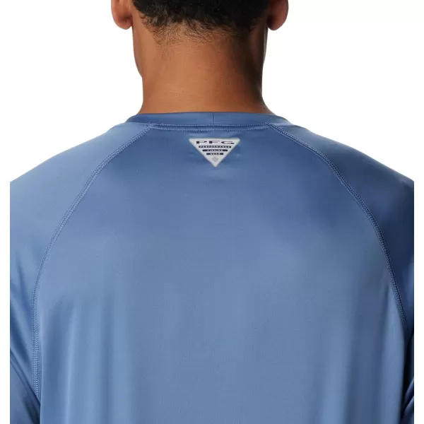 imageColumbia Mens Terminal Tackle Long Sleeve Shirt Wicking MaterialBluestoneCollegiate Navy Logo