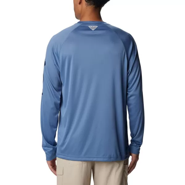 imageColumbia Mens Terminal Tackle Long Sleeve Shirt Wicking MaterialBluestoneCollegiate Navy Logo