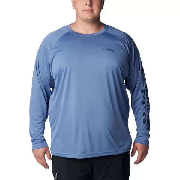imageColumbia Mens Terminal Tackle Long Sleeve Shirt Wicking MaterialBluestoneCollegiate Navy Logo