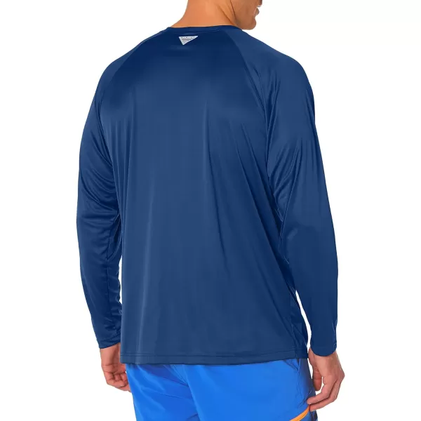imageColumbia Mens Terminal Tackle Long Sleeve Shirt Wicking MaterialCarbonRed Spark Logo