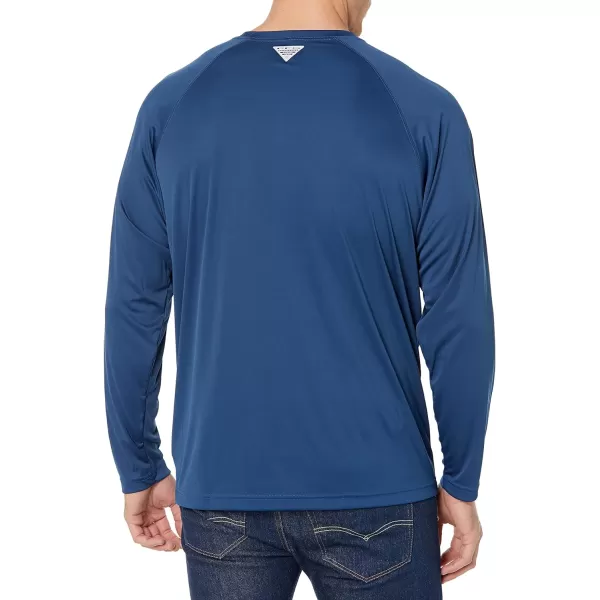 imageColumbia Mens Terminal Tackle Long Sleeve Shirt Wicking MaterialCarbonRed Spark Logo
