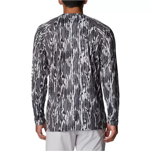 imageColumbia Mens Terminal Tackle Long Sleeve Shirt Wicking MaterialCool Grey Mossyoak Bottomland