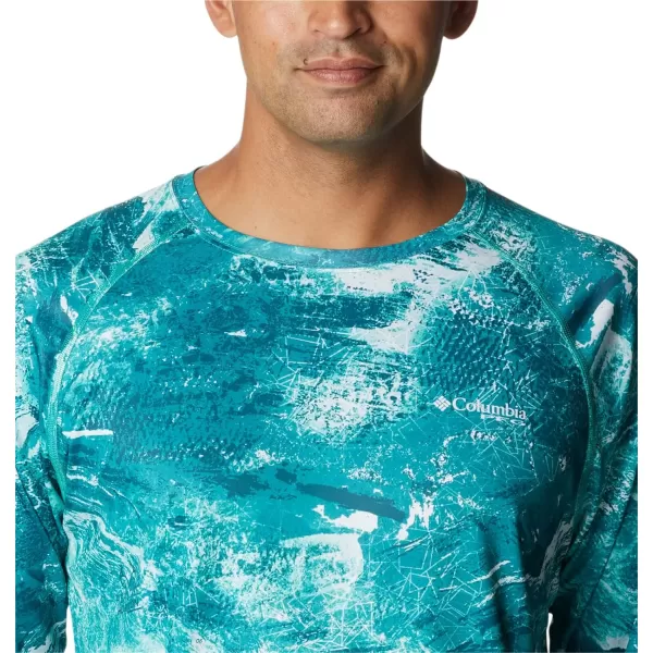 imageColumbia Mens Terminal Tackle Long Sleeve Shirt Wicking MaterialElectric Turquoise Realtree Horizon