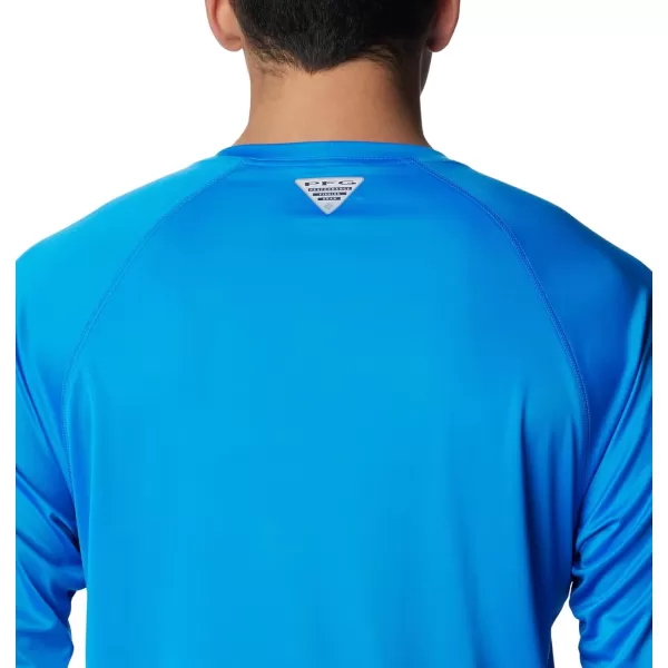 imageColumbia Mens Terminal Tackle Long Sleeve Shirt Wicking MaterialHyper BlueBlack Logo