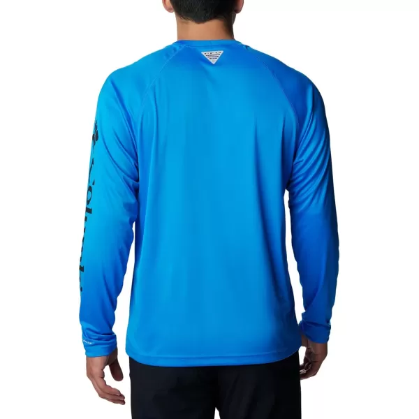 imageColumbia Mens Terminal Tackle Long Sleeve Shirt Wicking MaterialHyper BlueBlack Logo