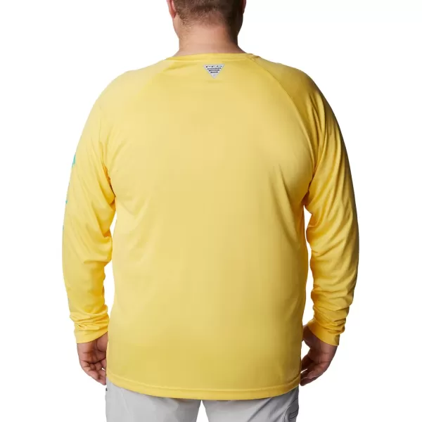 imageColumbia Mens Terminal Tackle Long Sleeve Shirt Wicking MaterialSun GlowElectric Turquoise Logo