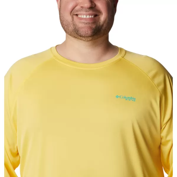 imageColumbia Mens Terminal Tackle Long Sleeve Shirt Wicking MaterialSun GlowElectric Turquoise Logo