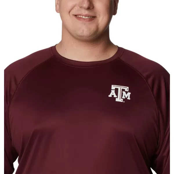 imageColumbia Mens Terminal Tackle Long Sleeve Shirt Wicking MaterialTam  Deep Maroon  White