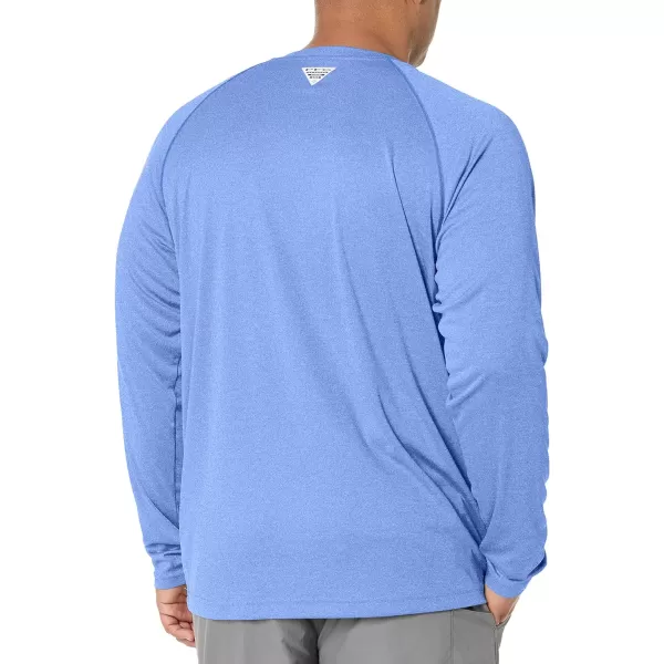 imageColumbia Mens Terminal Tackle Long Sleeve Shirt Wicking MaterialTanzanite HeatherCool Grey Logo
