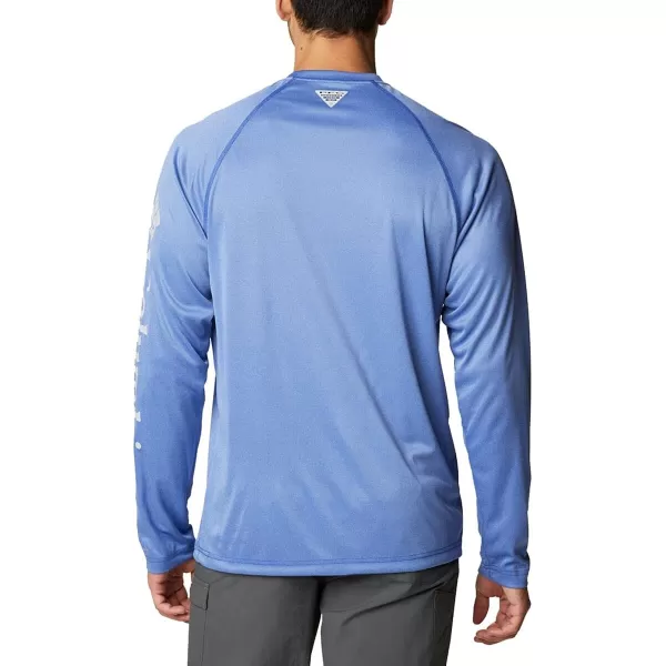 imageColumbia Mens Terminal Tackle Long Sleeve Shirt Wicking MaterialTanzanite HeatherCool Grey Logo