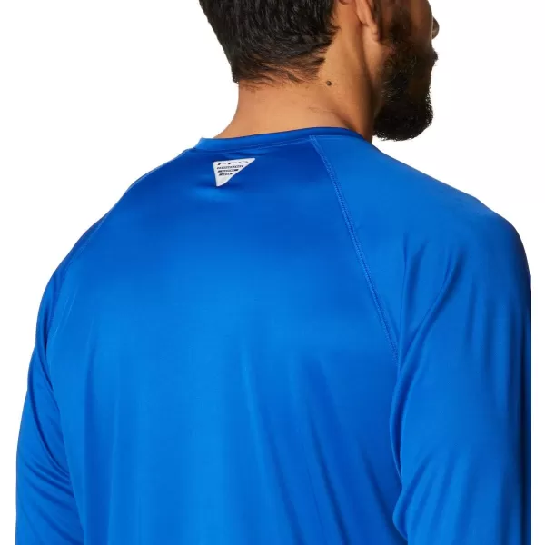 imageColumbia Mens Terminal Tackle Long Sleeve Shirt Wicking MaterialUk  AzulWhite