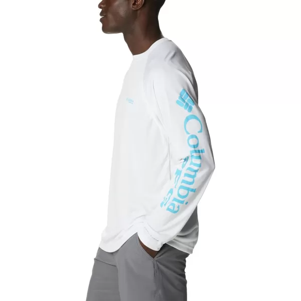 imageColumbia Mens Terminal Tackle Long Sleeve Shirt Wicking MaterialWhiteAtoll Logo