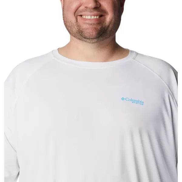 imageColumbia Mens Terminal Tackle Long Sleeve Shirt Wicking MaterialWhiteAtoll Logo