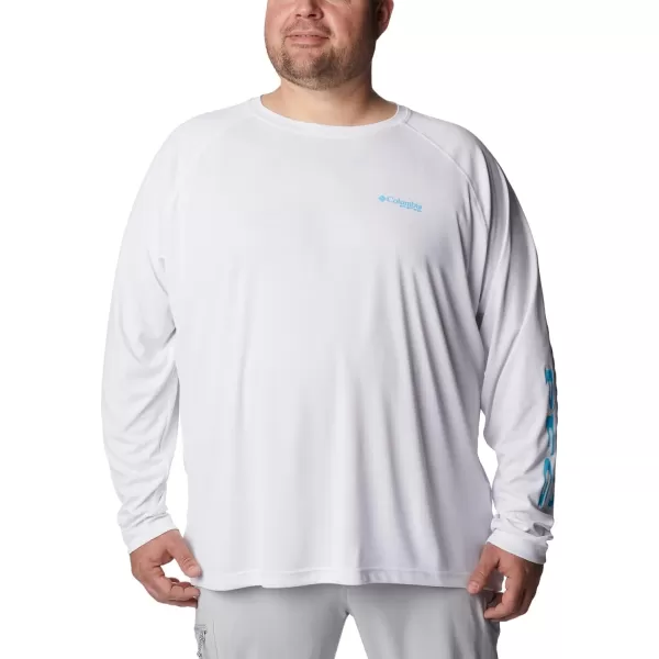 imageColumbia Mens Terminal Tackle Long Sleeve Shirt Wicking MaterialWhiteAtoll Logo