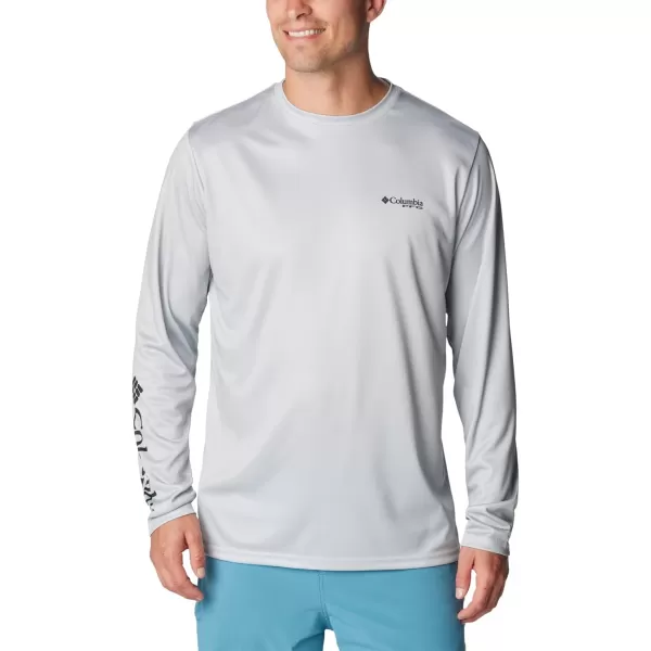 imageColumbia Mens Terminal Tackle PFG Bait Jumper Long SleeveCool GreyWhite Bait Jumper Fresh