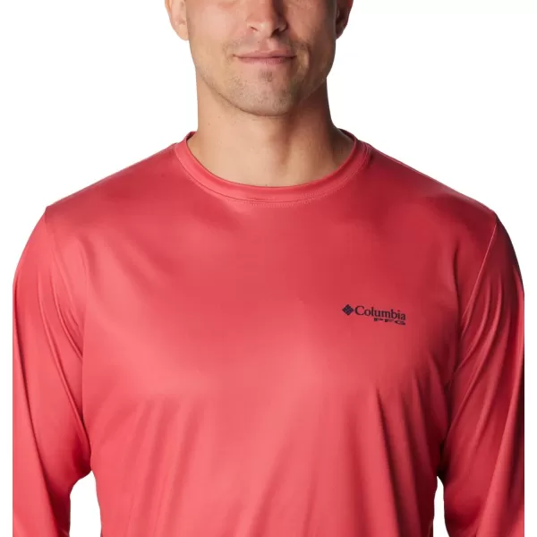 imageColumbia Mens Terminal Tackle PFG Bait Jumper Long SleeveSunset RedWhite Sail Tower