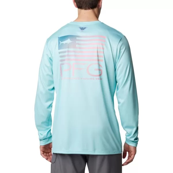 imageColumbia Mens Terminal Tackle PFG Fish Star Long SleeveGulf StreamCanyon Blue Marlin Gradient