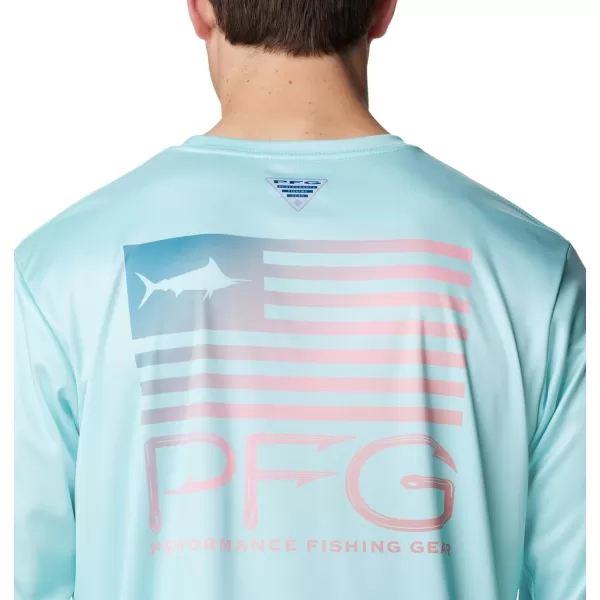imageColumbia Mens Terminal Tackle PFG Fish Star Long SleeveGulf StreamCanyon Blue Marlin Gradient