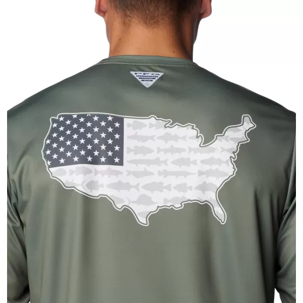 imageColumbia Mens Terminal Tackle PFG Statetriot Long SleeveCypressGraphite Usa