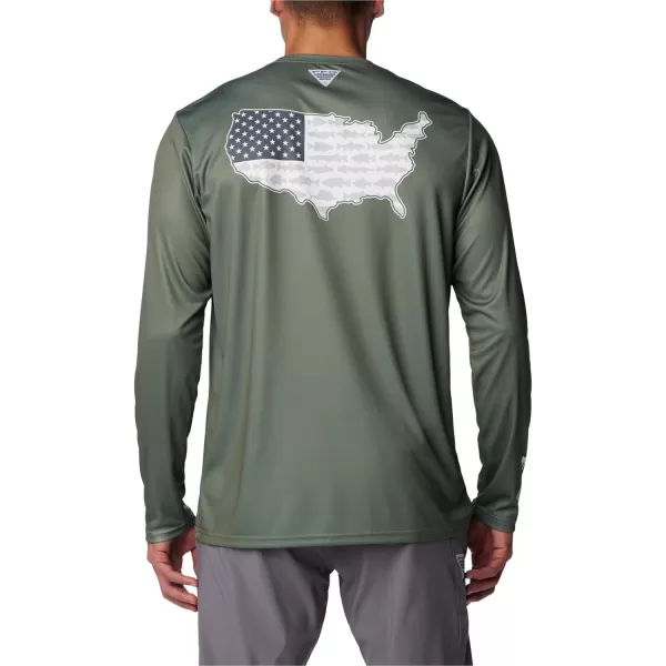 imageColumbia Mens Terminal Tackle PFG Statetriot Long SleeveCypressGraphite Usa