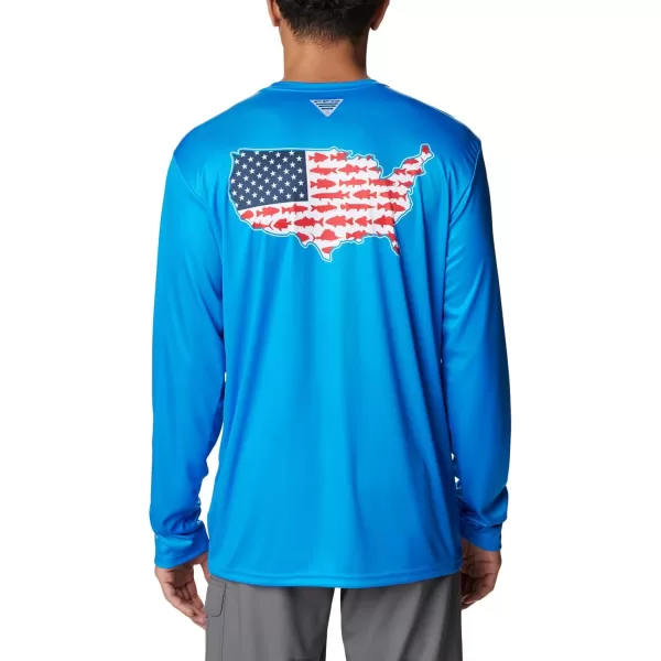 imageColumbia Mens Terminal Tackle PFG Statetriot Long SleeveHyper Blue  White Usa
