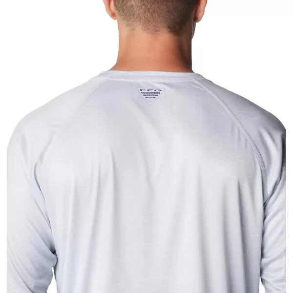 imageColumbia Mens Terminal Tackle PFG Super Fade Long SleeveCirrus Grey TechcamoBathymetric Super Fade