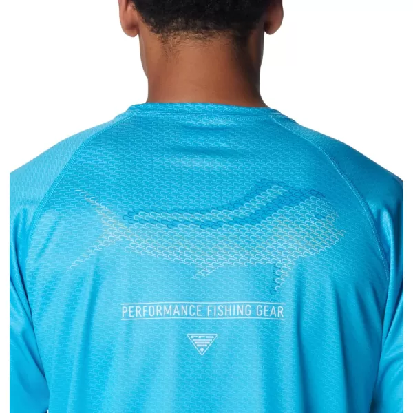 imageColumbia Mens Terminal Tackle PFG Super Fade Long SleeveOcean BlueFish Hooks Super Fade