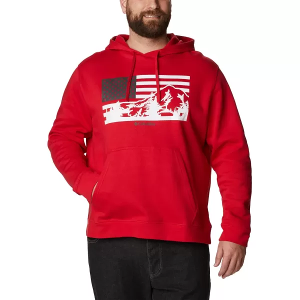 imageColumbia Mens Trek Graphic HoodieMountain RedUs Hood Flag