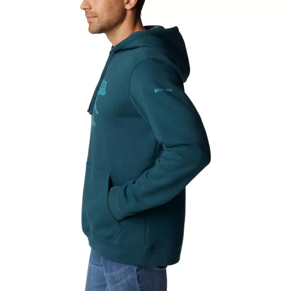 imageColumbia Mens Trek Graphic HoodieNight Wave  Bearly Checkered Peaks Grx