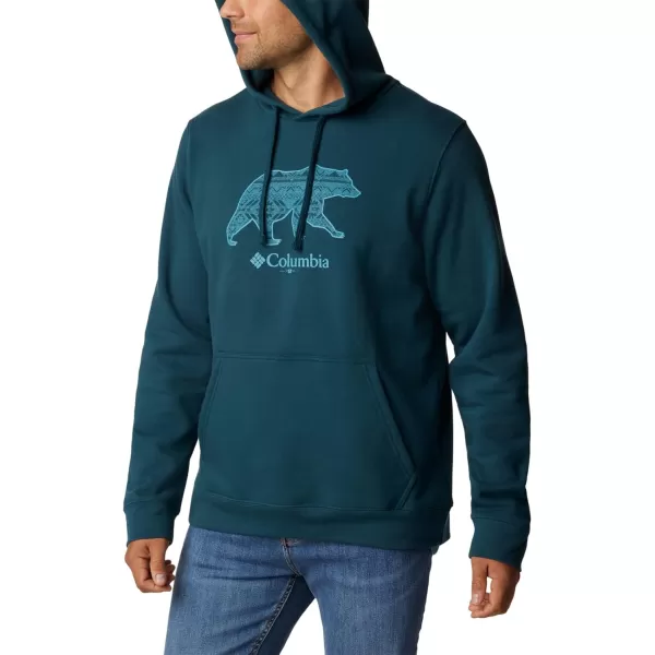 imageColumbia Mens Trek Graphic HoodieNight Wave  Bearly Checkered Peaks Grx