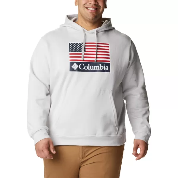 imageColumbia Mens Trek Graphic HoodieNimbus GreyUs Flag Stamp