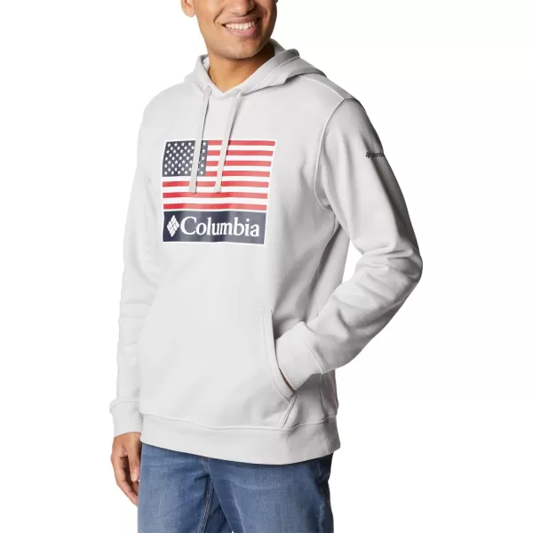 imageColumbia Mens Trek Graphic HoodieNimbus GreyUs Flag Stamp