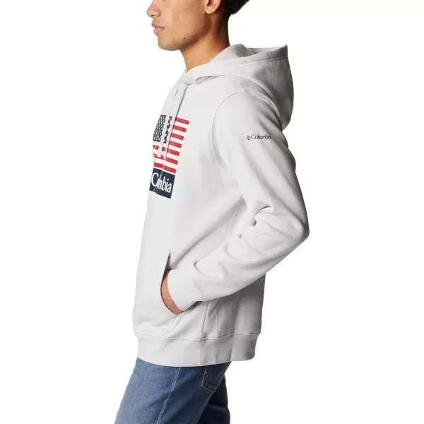 imageColumbia Mens Trek Graphic HoodieNimbus GreyUs Flag Stamp
