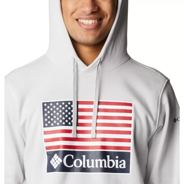 imageColumbia Mens Trek Graphic HoodieNimbus GreyUs Flag Stamp