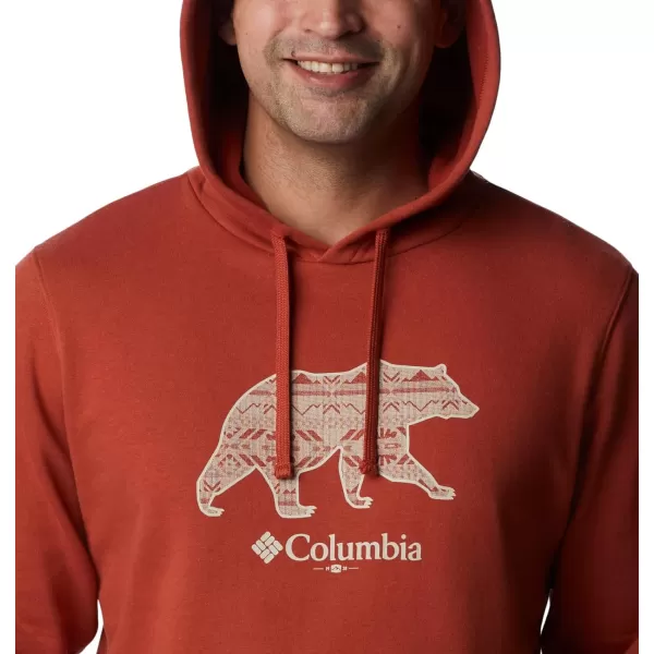 imageColumbia Mens Trek Graphic HoodieWarp Red  Bearly Checkered Peaks Graphic
