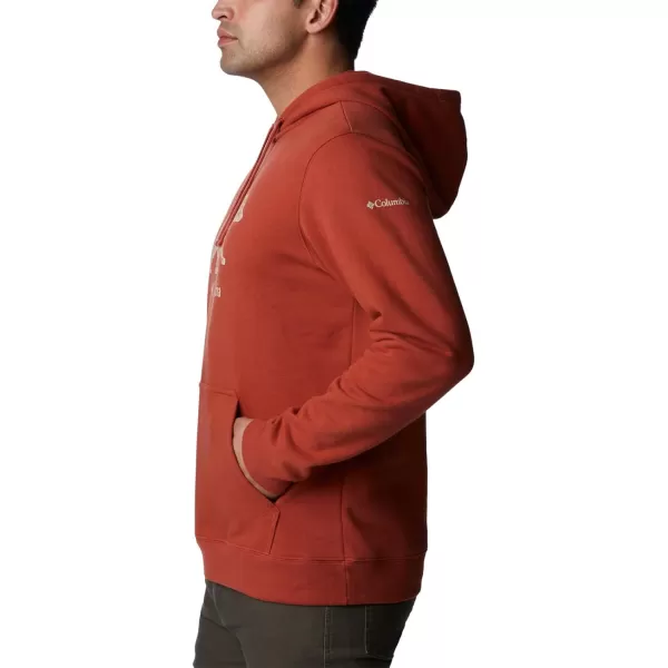 imageColumbia Mens Trek Graphic HoodieWarp Red  Bearly Checkered Peaks Graphic