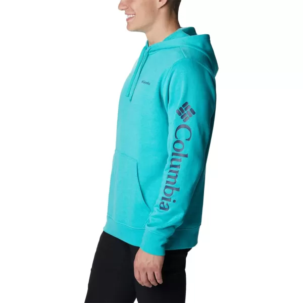 imageColumbia Mens Trek HoodieBright Aqua HeatherCsc Sleeve Logo
