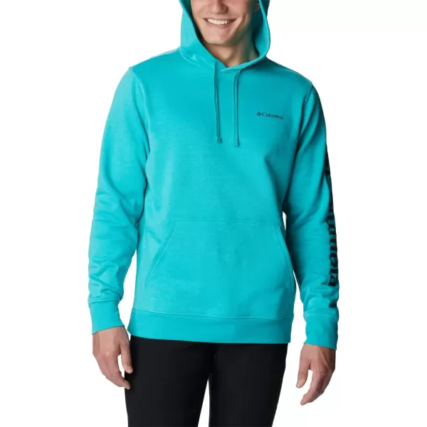 imageColumbia Mens Trek HoodieBright Aqua HeatherCsc Sleeve Logo