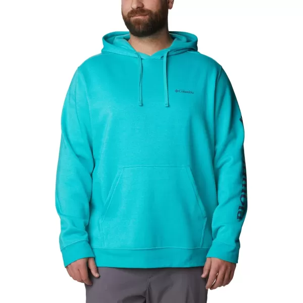 imageColumbia Mens Trek HoodieBright Aqua HeatherCsc Sleeve Logo