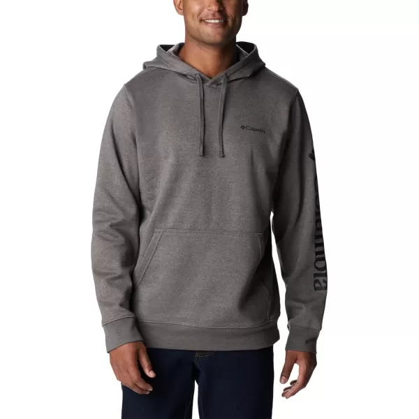 imageColumbia Mens Trek HoodieCharcoal HeatherCsc Sleeve Logo