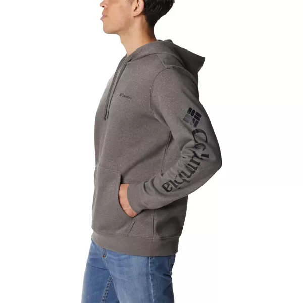 imageColumbia Mens Trek HoodieCharcoal HeatherCsc Sleeve Logo