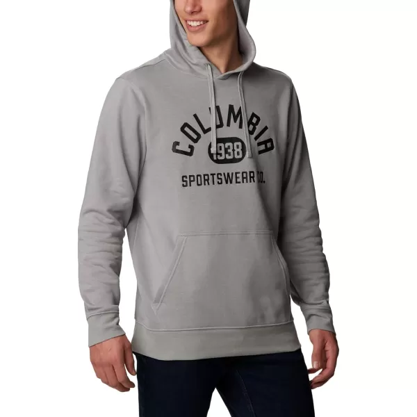 imageColumbia Mens Trek HoodieColm Grey Heather  College Life Graphic