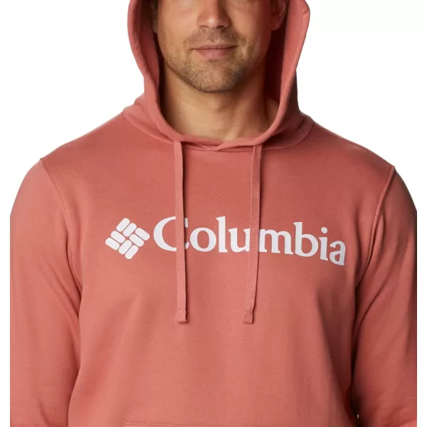 imageColumbia Mens Trek HoodieDark CoralCsc Stacked Logo