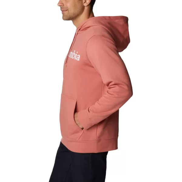 imageColumbia Mens Trek HoodieDark CoralCsc Stacked Logo