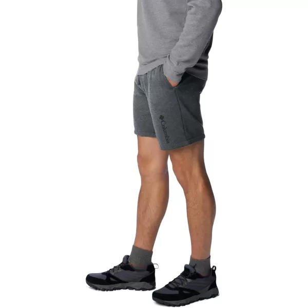 imageColumbia Mens Trek ShortCharcoal HeatherBlack Vertical Logo