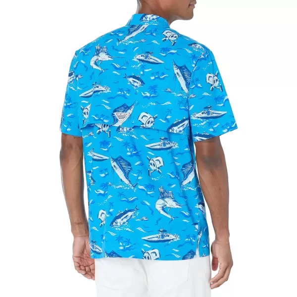 imageColumbia Mens Trollers Best Short Sleeve ShirtBlue Macaw Reel Dreamz Print