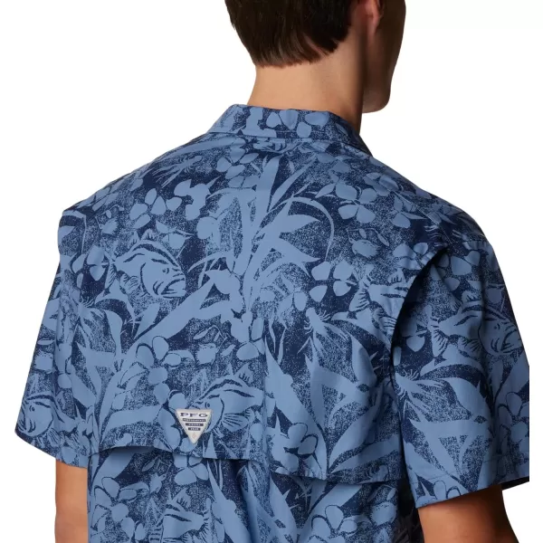 imageColumbia Mens Trollers Best Short Sleeve ShirtBluestone Basstyle Print