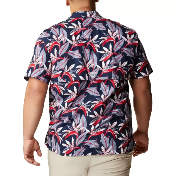 imageColumbia Mens Trollers Best Short Sleeve ShirtCollegiate Navy Tuna Paradise Print
