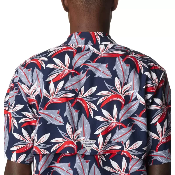 imageColumbia Mens Trollers Best Short Sleeve ShirtCollegiate Navy Tuna Paradise Print