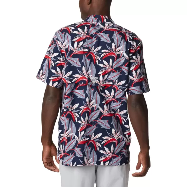 imageColumbia Mens Trollers Best Short Sleeve ShirtCollegiate Navy Tuna Paradise Print